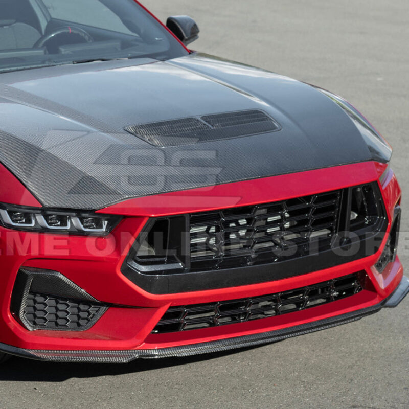 2024–2026 Ford Mustang S650 Dark Horse Style Upper Front Grille Insert installed on Mustang