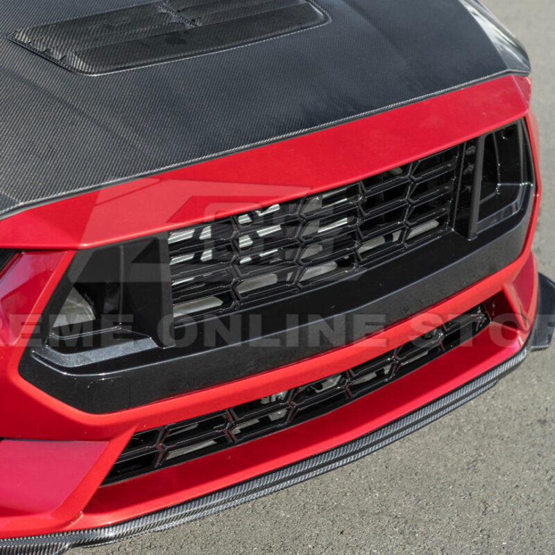 2024–2026 Ford Mustang S650 Dark Horse Style Upper Front Grille Insert installed on Mustang