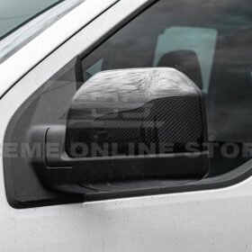 F-150 Carbon Fiber Tape-On Side Mirror Cap Covers - Image 4