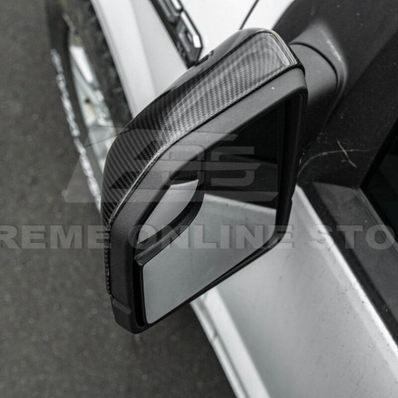 2015-2020 Ford F-150 Carbon Fiber Tape-On Side Mirror Cap Covers installed