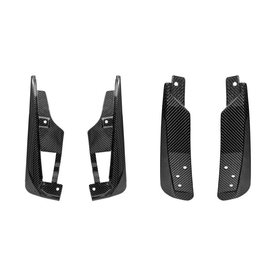 Mustang S650 Carbon Fiber Steering Wheel - Black Leather / Gray Stitching for S650 Mustang - Image 2