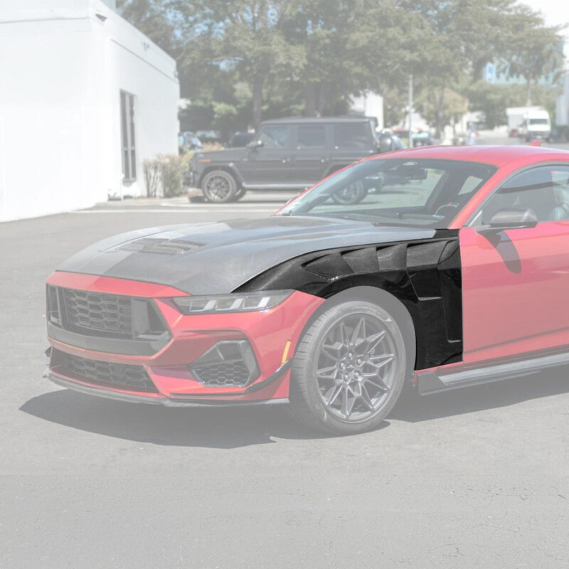2024-2026 Ford Mustang S650 GTD-Style Front Side Vented Fenders installed