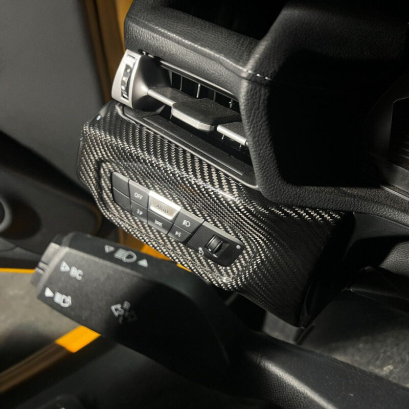 EOS 2020-2026 Toyota GR Supra Carbon Fiber JDM Factory Style Headlight Switch Cover