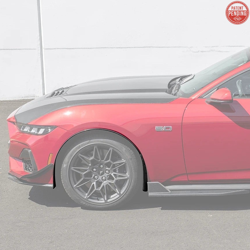 2024-2026 Ford Mustang S650 Dry Carbon Fiber Fender Flares & Mud Flap Kit