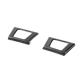 2021-2026 Ford F-150 / F-150 Lightning Dry Carbon Fiber Rear Door Side Storage Cup Holder Cover Overlays - image 8