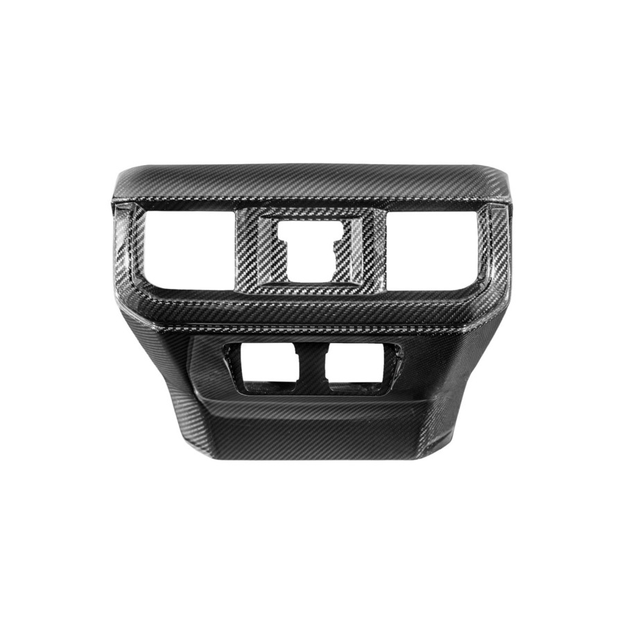 2021-2026 Ford F-150 & Lightning Dry Carbon Fiber Rear Console AC Vent & Anti-Kick Panel Overlay