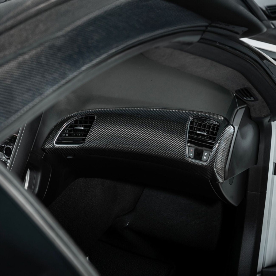 2014–2019 Chevrolet Corvette C7 Carbon Fiber Passenger Dash Air Duct Vent Cover