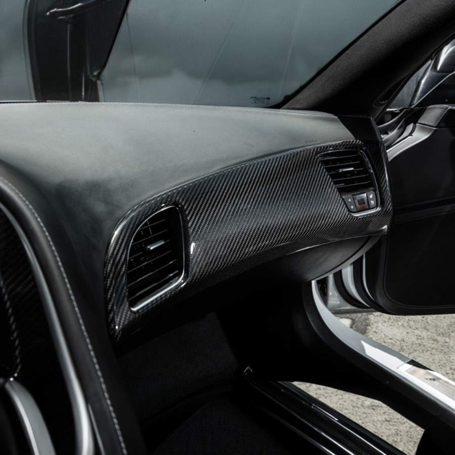 2014–2019 Chevrolet Corvette C7 Carbon Fiber Passenger Dash Air Duct Vent Cover