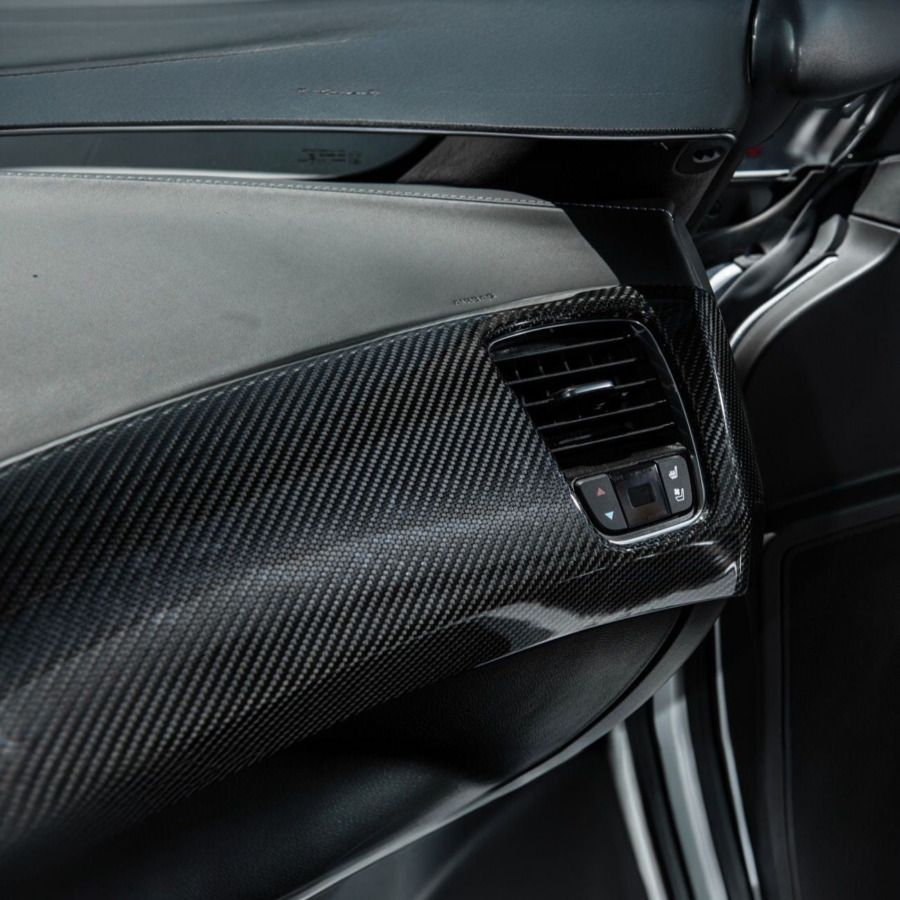 2014–2019 Chevrolet Corvette C7 Carbon Fiber Passenger Dash Air Duct Vent Cover