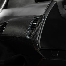 Extreme Online Store Corvette C7 Carbon Fiber Passenger Dash Air Duct Vent Cover for C7 Corvette - Image 9