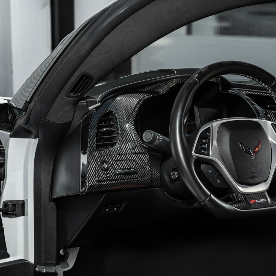 2014–2019 Chevrolet Corvette C7 Carbon Fiber Driver Instrument Panel Trim Cover