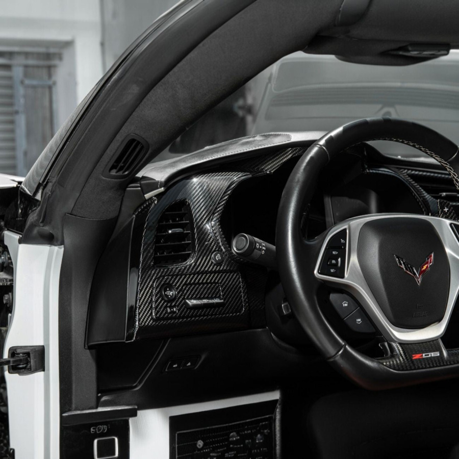 2014–2019 Chevrolet Corvette C7 Carbon Fiber Driver Instrument Panel Trim Cover