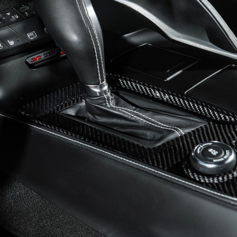 2014–2019 Chevrolet Corvette C7 Carbon Fiber Center Console Shifter Trim Cover
