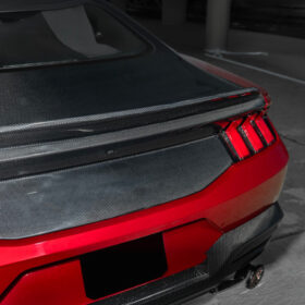 FFP Mustang Carbon Fiber Replacement Rear Trunk with Integrated Ducktail Spoiler for S650 Mustang - Image 3
