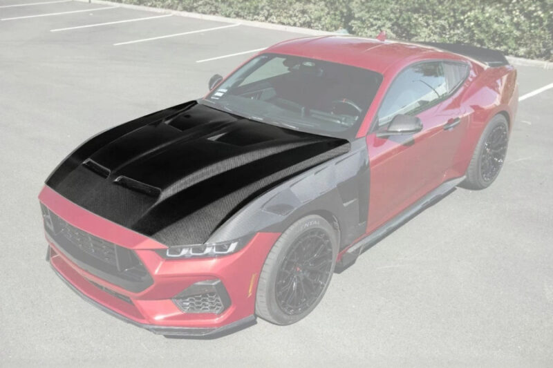 FFP Mustang Super Snake Style Carbon Fiber Hood for S650 Mustang