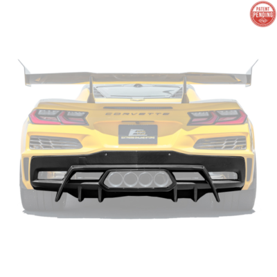 EOS 2023-2026 Chevrolet Corvette C8 Z06 Dry Carbon Fiber Rear Bumper Finned Diffuser