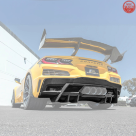 EOS 2023-Up Corvette C8 Z06 dry CARBON FIBER Rear Bumper Finned Diffuser - image 3
