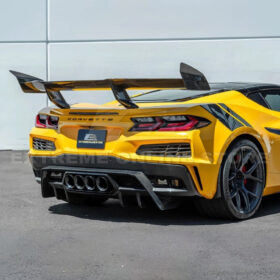 EOS 2023-Up Corvette C8 Z06 dry CARBON FIBER Rear Bumper Finned Diffuser - image 5