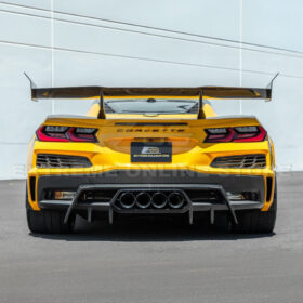 EOS 2023-Up Corvette C8 Z06 dry CARBON FIBER Rear Bumper Finned Diffuser - image 6