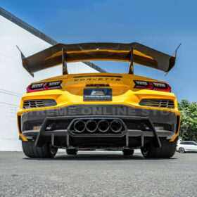 EOS 2023-Up Corvette C8 Z06 dry CARBON FIBER Rear Bumper Finned Diffuser - image 7