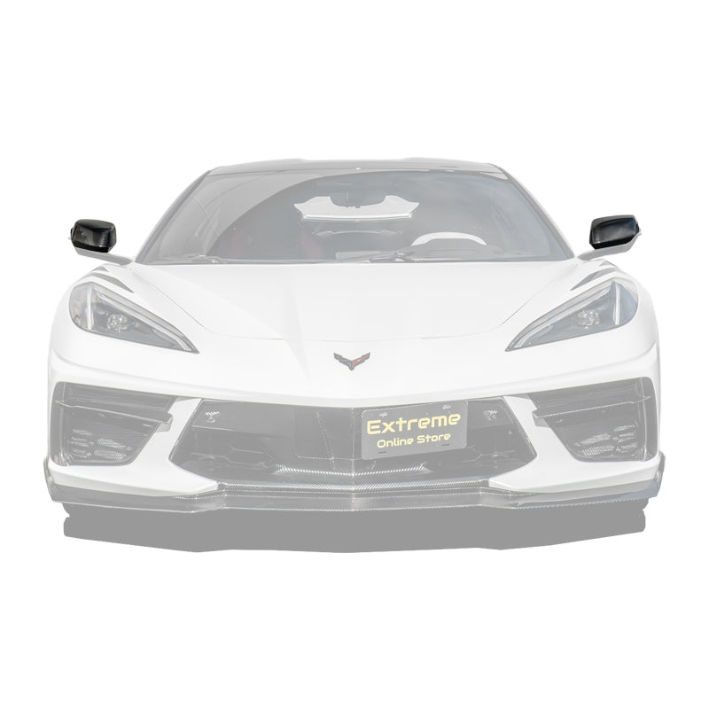EOS Chevrolet Corvette C8 DRY CARBON FIBER Replacement Mirror Covers