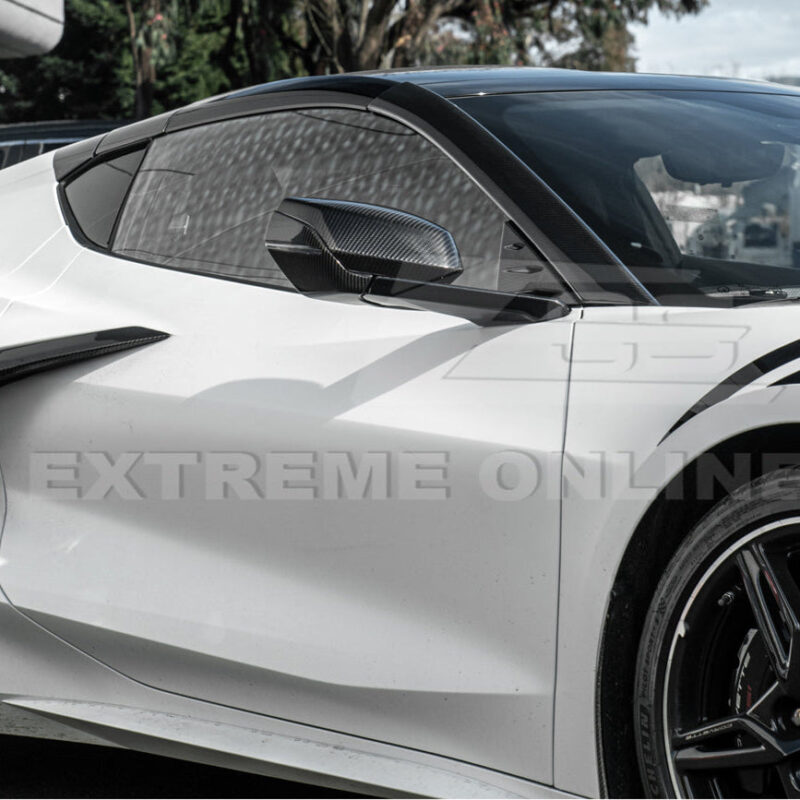 EOS 2020-2026 Chevrolet Corvette C8 Dry Carbon Fiber Replacement Mirror Covers