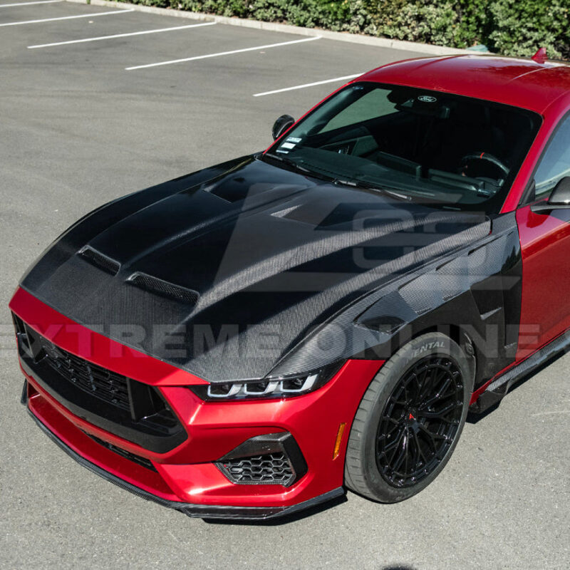 FFP 2024-2026 Ford Mustang Super Snake Style Carbon Fiber Hood