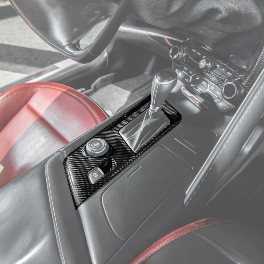 2014–2019 Chevrolet Corvette C7 Carbon Fiber Center Console Shifter Trim Cover