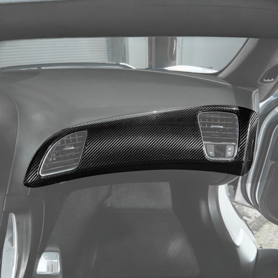 2014–2019 Chevrolet Corvette C7 Carbon Fiber Passenger Dash Air Duct Vent Cover