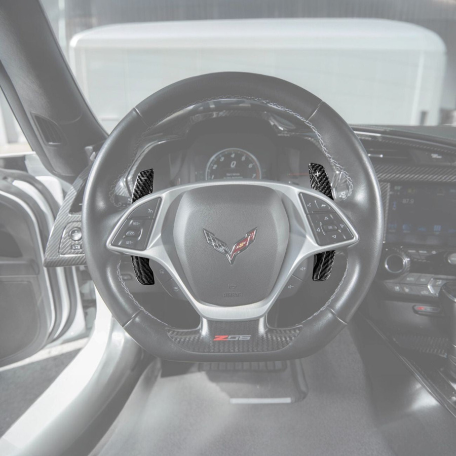 Extreme Online Store Corvette C7 Carbon Fiber Paddle Shifter Extensions (Pair) for C7 Corvette
