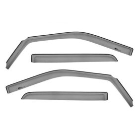 2015-2020 Ford F-150 Crew Cab Smoke Tinted Window Visors / Wind Deflectors / Rain Guards (4-Piece Set) - image 8