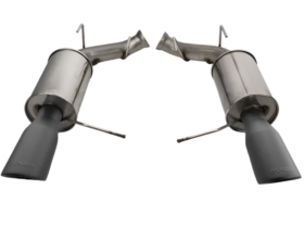 Roush Black-Tip Axle-Back Exhaust - 2011-2014 Mustang V6 3.7L 421145-BLK - image 1