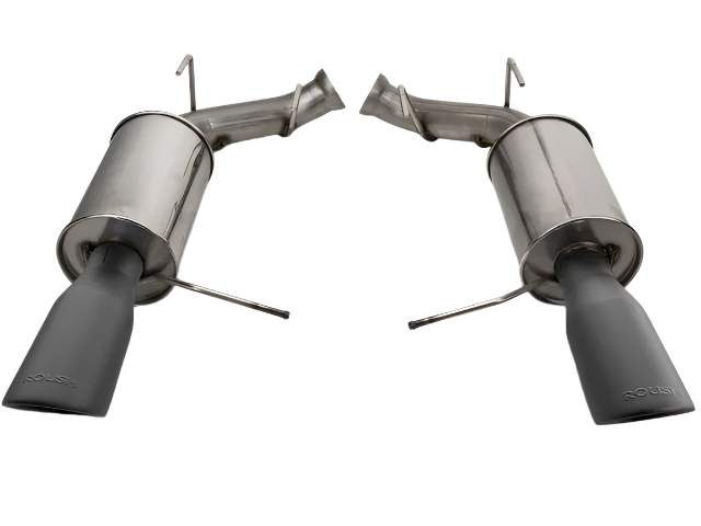 Roush Black-Tip Axle-Back Exhaust - 2011-2014 Mustang V6 3.7L 421145-BLK