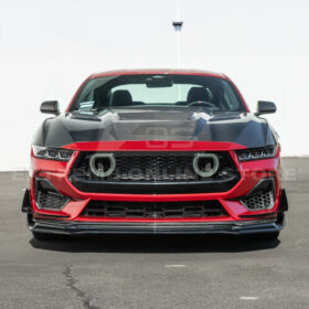 2024-2026 Ford Mustang S650 GTV Style Add-On Front Lip Splitter — Gloss Black - image 4