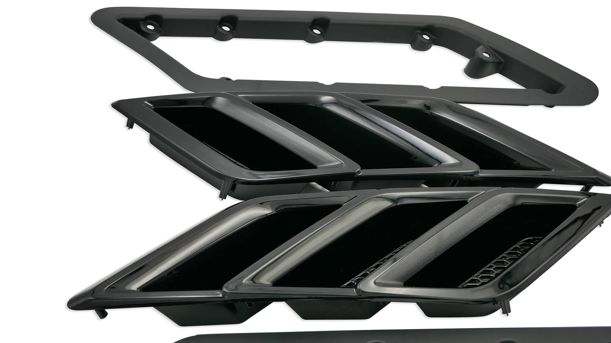 Roush Fender Vent Heat Extractors - 2015-2023 Mustang Gloss Black 422326