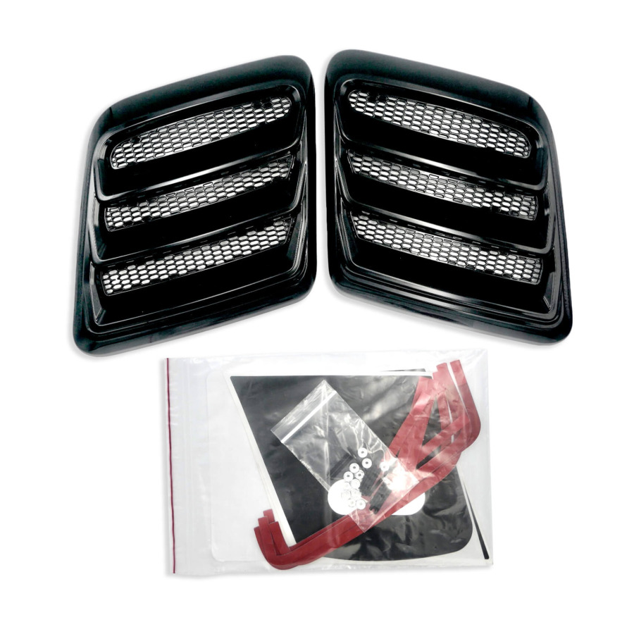 Roush Hood Heat Extractors - 2018-2023 Mustang Gloss Black 422325