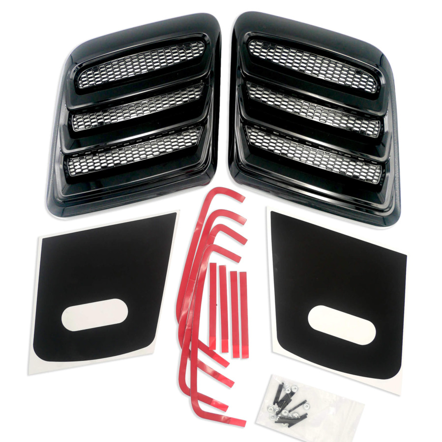 Roush Hood Heat Extractors - 2018-2023 Mustang Gloss Black 422325