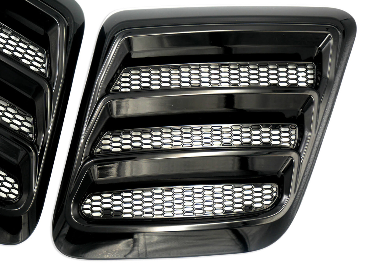 Roush Hood Heat Extractors - 2018-2023 Mustang Gloss Black 422325