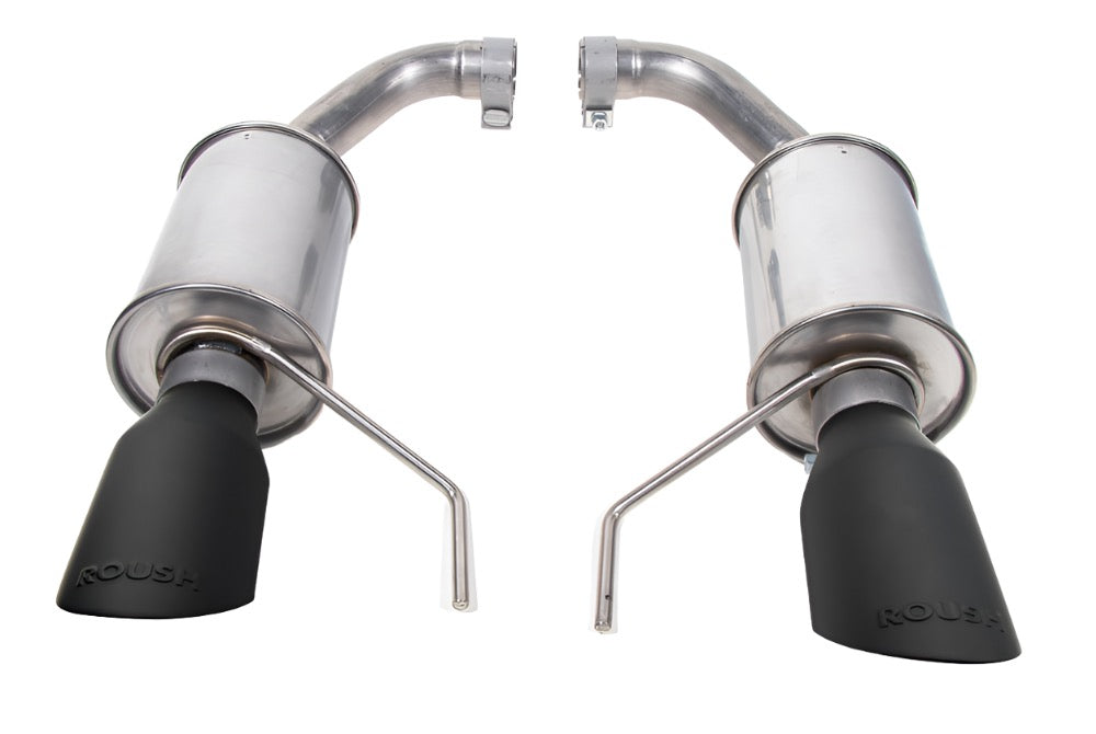 Roush Black Dual-Tip Axle-Back Exhaust - 2024-2026 Mustang GT & EcoBoost S650 422333-BLK