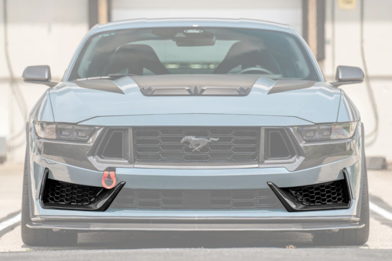 2024-2026 Ford Mustang S650 Dark Horse Dry Carbon Fiber Front Upper & Lower Grille Insert Set