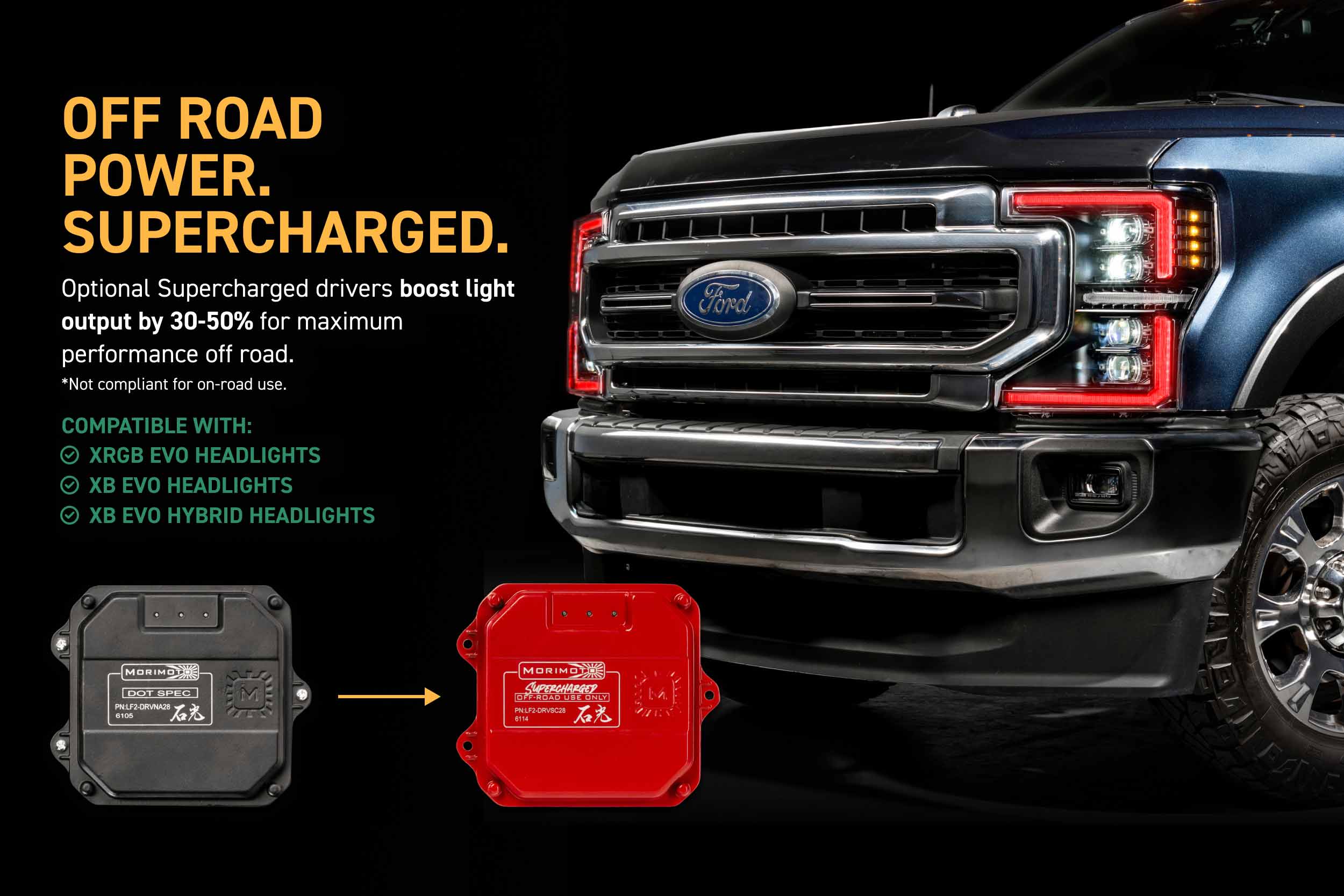 Morimoto XRGB Evo Headlights for 2020-2022 FORD SUPER DUTY XRGB EVO