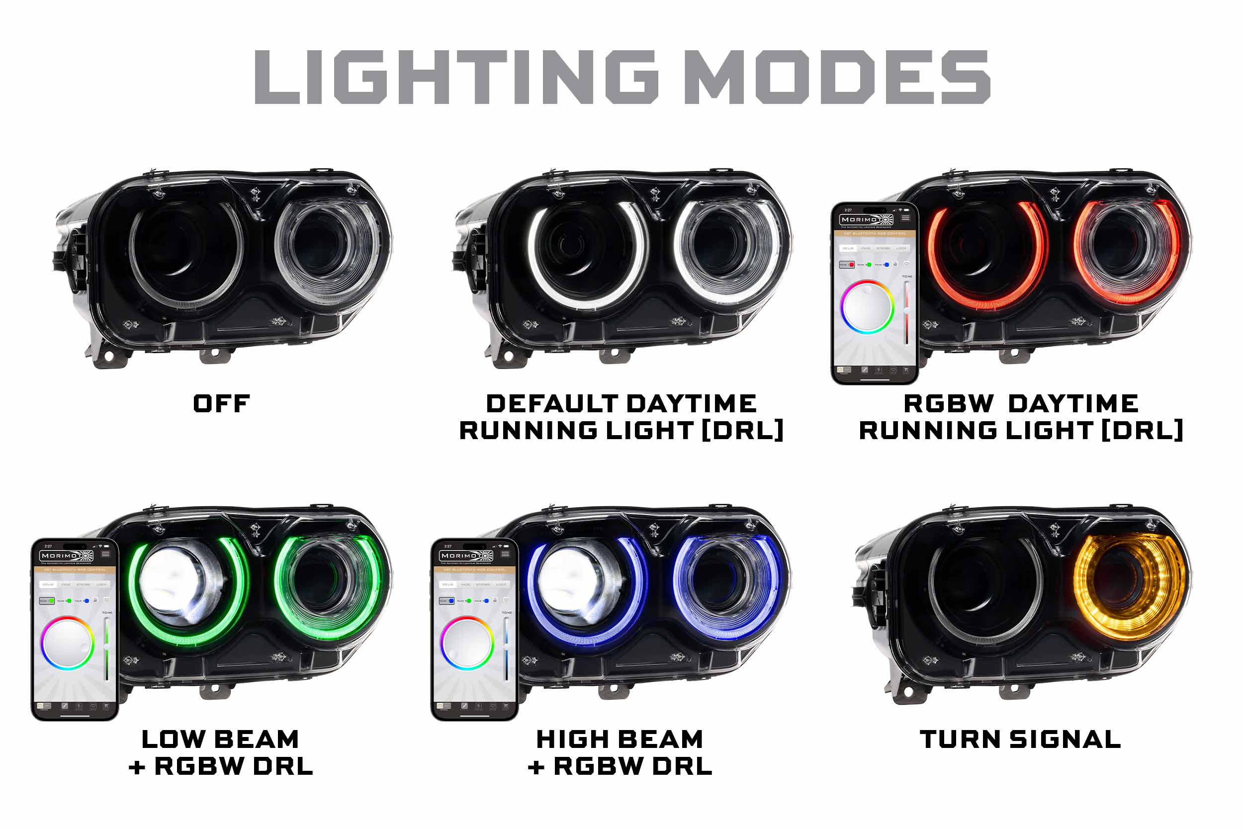 Morimoto XB LED Headlights for 2015-2023 DODGE CHALLENGER