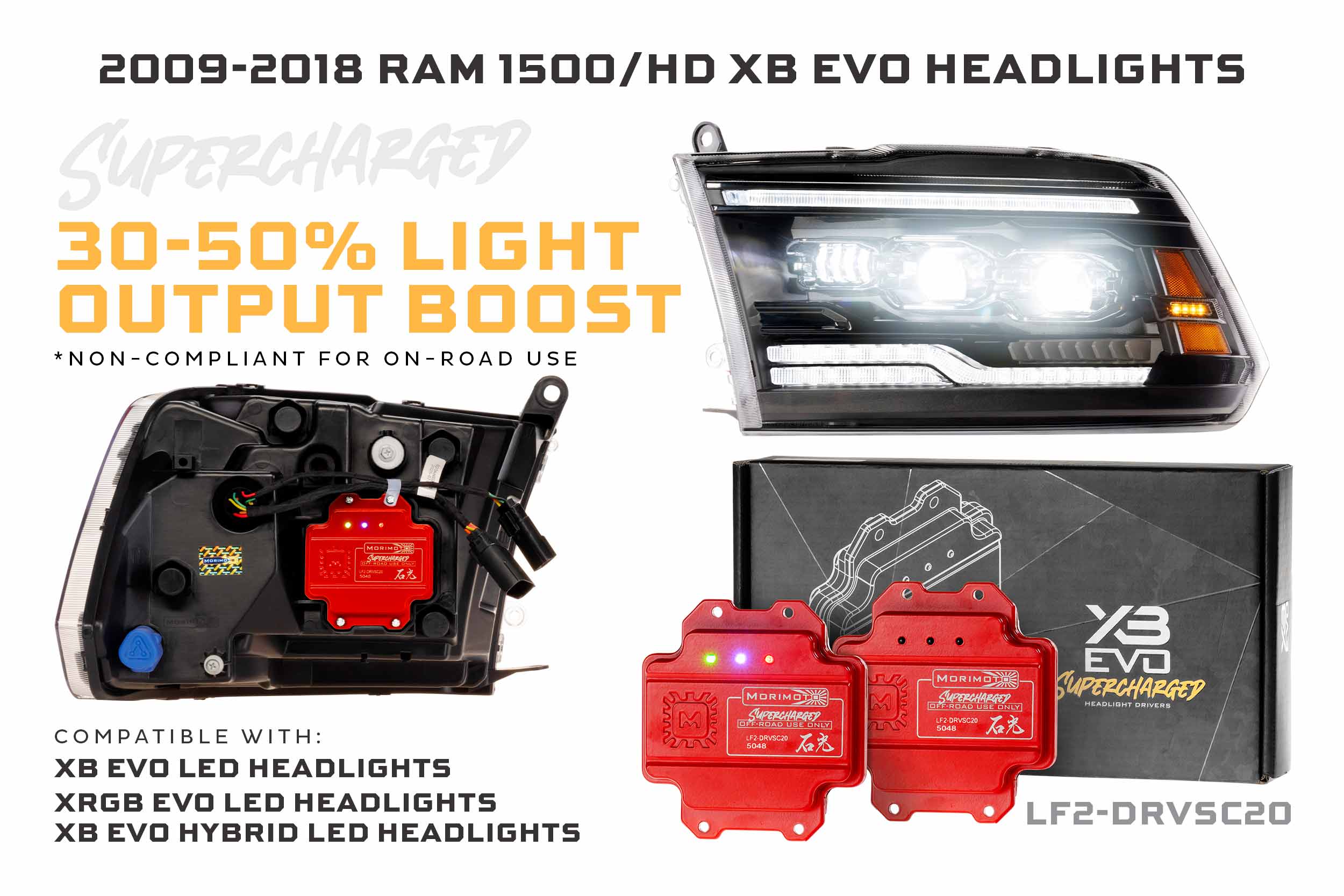 Morimoto XB LED Headlights for 2009-2018 DODGE RAM 1500 XRGB EVO